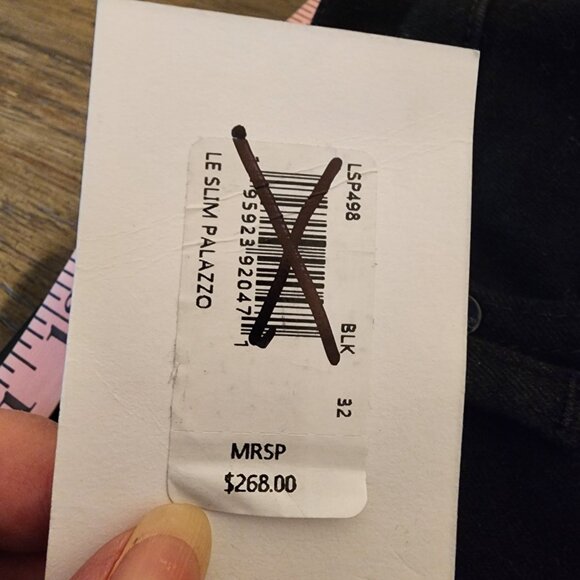 Frame Le Slim Palazzo High Rise Jeans NWT Black Size 32 - Picture 5 of 13